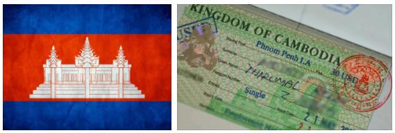 Cambodia flag vs visa